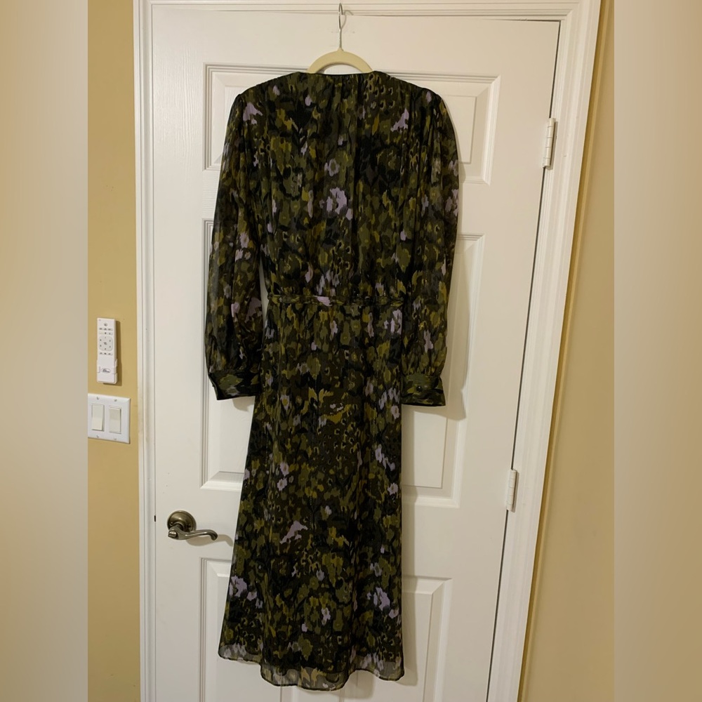 ZARA Sheer Floral Midi Dress, XL Romantic Cottagecore Dark Academia Soft Grunge - Picture 3 of 7